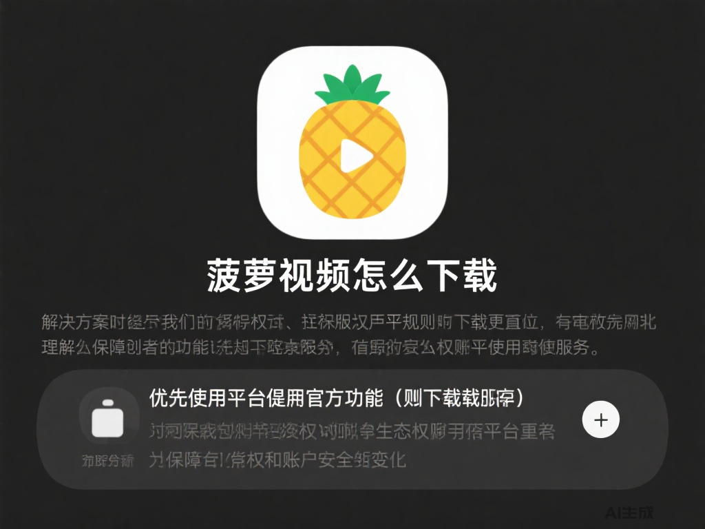 菠萝视频如何下载到手机？完整步骤教学